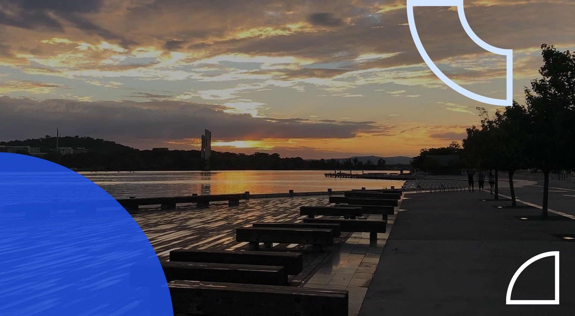 Sunset at Commonwealth Place Jetty Canberra